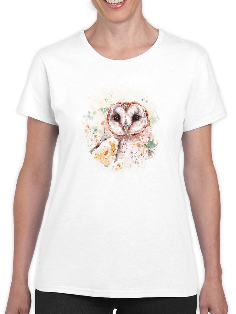 Barn Owl Watercolor T-shirt -Sillier Than Sally Designs
