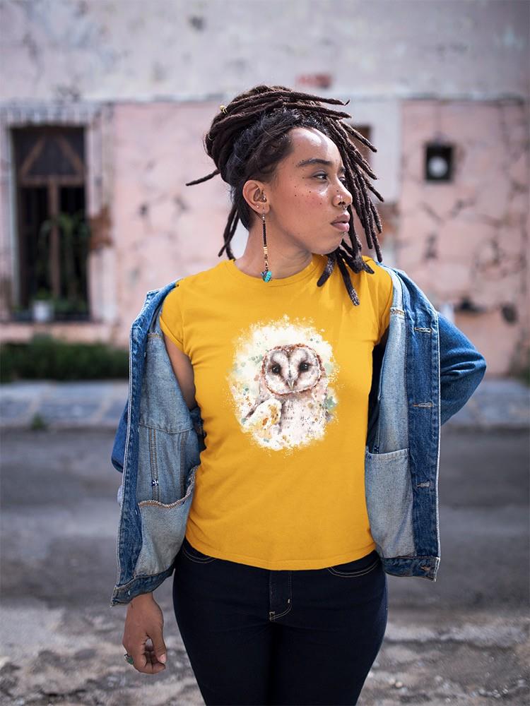 Barn Owl Watercolor T-shirt -Sillier Than Sally Designs