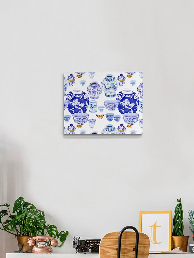 Blue De Chine Pattern Ii Wall Art -Gabby Malpas Designs