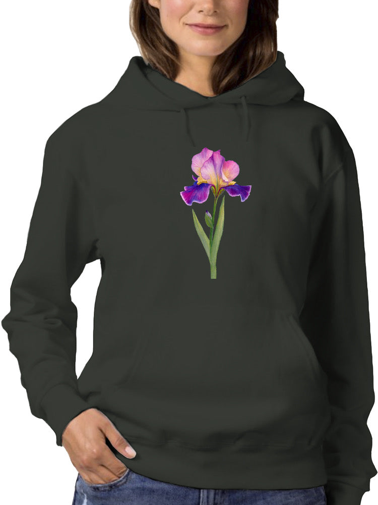 Lizzy Pink And Purple Iris Hoodie or Sweatshirt -Katie Lloyd Designs