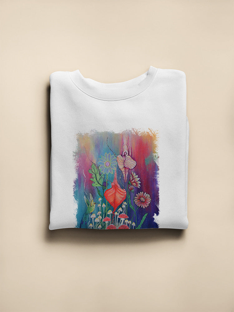 Flowers And Mushrooms. Sweatshirt -Katie Lloyd Designs