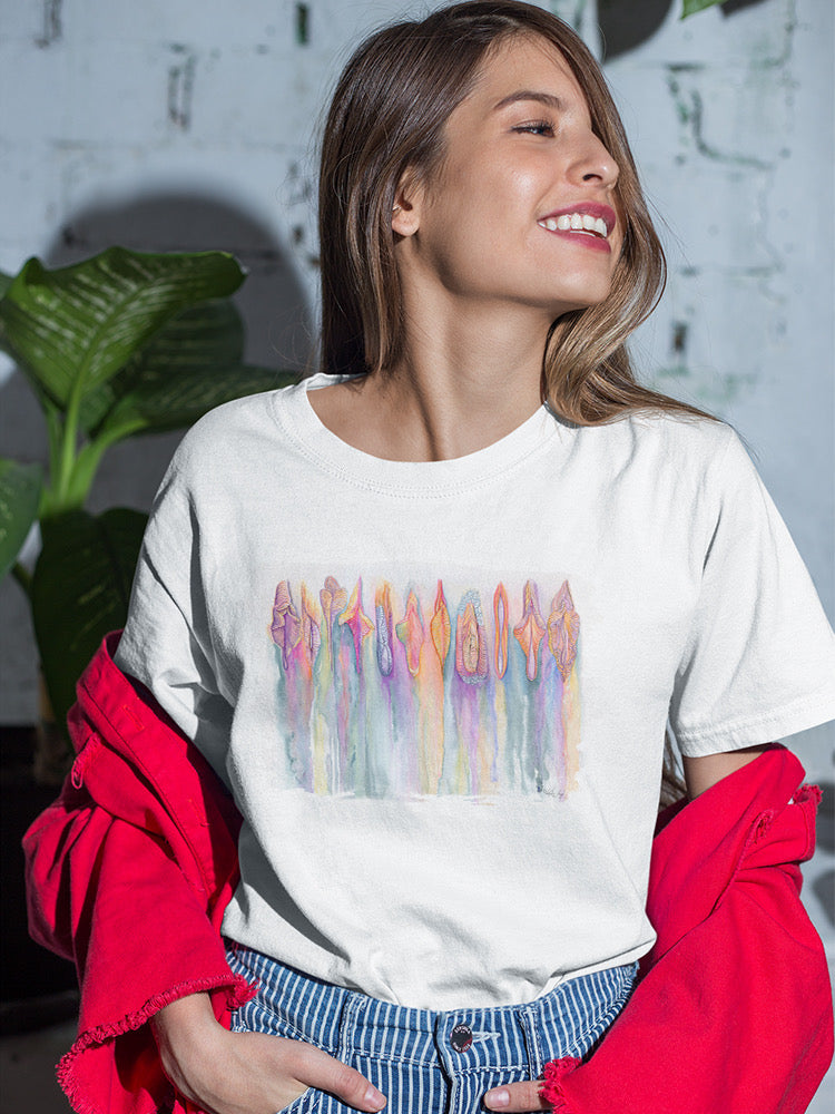 Watercolor Flowers Art T-shirt -Katie Lloyd Designs