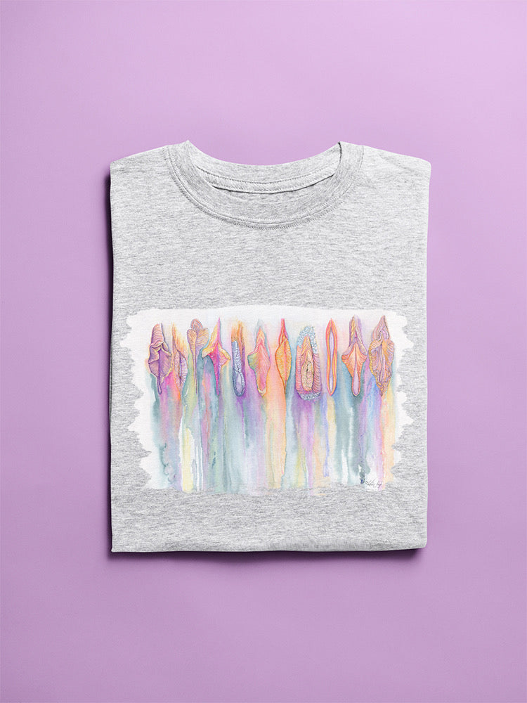 Watercolor Flowers Art T-shirt -Katie Lloyd Designs