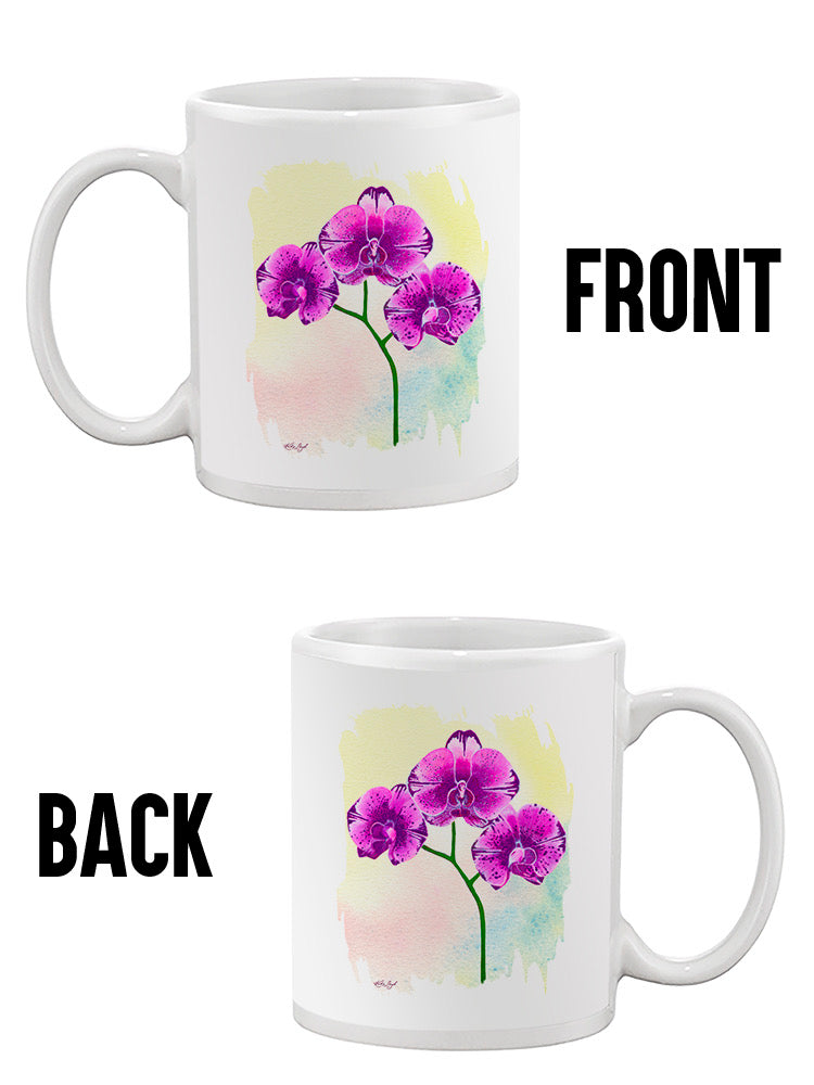 Triple Purple Orchid Mug -Katie Lloyd Designs