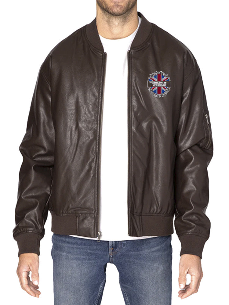 Popular Bsa Faux Leather Jacket -BSA Designs