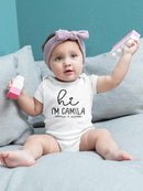 Hi I'm "Name" Bodysuit Baby's -Custom Designs