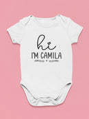 Hi I'm "Name" Bodysuit Baby's -Custom Designs