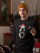 Custom Santa Hat Initial Sweatshirt -Custom Designs