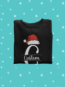 Custom Santa Hat Initial Sweatshirt -Custom Designs