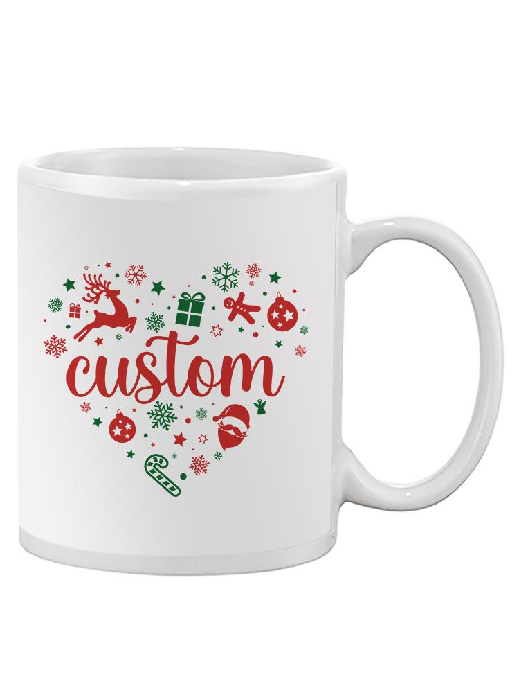 Custom Christmas Heart Mug -Custom Designs