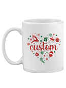 Custom Christmas Heart Mug -Custom Designs