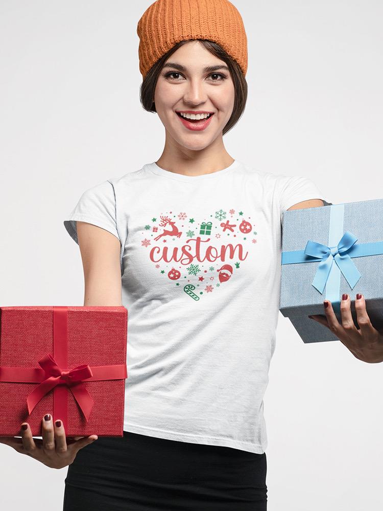 Custom Christmas Heart T-shirt -Custom Designs