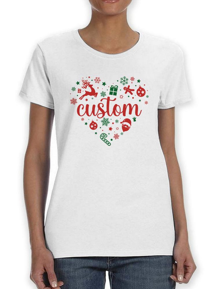 Custom Christmas Heart T-shirt -Custom Designs