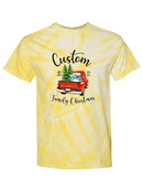 Custom Christmas Truck Tie Dye Tee -Custom Designs
