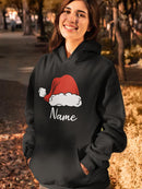 Santa Hat Custom Name Hoodie or Sweatshirt -Custom Designs