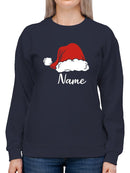 Santa Hat Custom Name Hoodie or Sweatshirt -Custom Designs