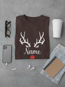 Reindeer Custom Name T-shirt -Custom Designs