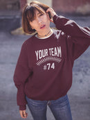 Your Team And Custom Number Sweatshirt -Custom Designs
