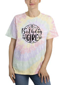 Custom Birthday Girl Tie Dye Tee -Custom Designs