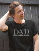Dad Of Custom Names T-shirt -Custom Designs