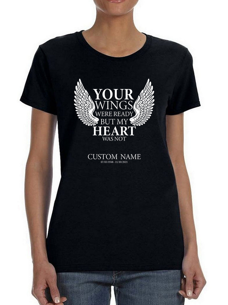 Custom Name Wings Quote T-shirt -Custom Designs