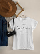 Supermom Custom Family Names Shaped T-shirt -Custom Designs