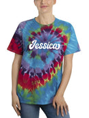 Custom Name Lettering Tie Dye Tee -Custom Designs