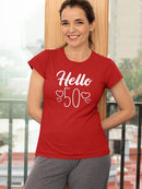 Hello Custom Age. Shaped T-shirt -Custom Designs