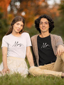 Mrs. Custom Last Name. Shaped T-shirt -Custom Designs