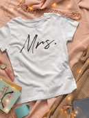 Mrs. Custom Last Name. Shaped T-shirt -Custom Designs