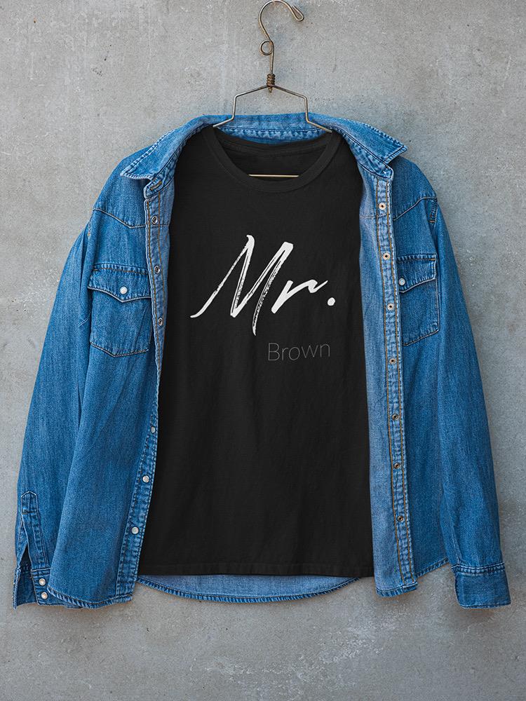 Mrs. Custom Last Name. Shaped T-shirt -Custom Designs