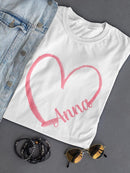 Custom Name Heart Shaped T-shirt -Custom Designs