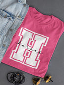 Custom Name With Big Initial Shaped T-shirt -Custom Designs