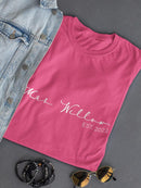 Mrs Custom Est. Shaped T-shirt -Custom Designs