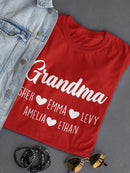 Grandma Custom Grandchildren Shaped T-shirt -Custom Designs