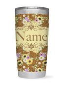 Custom Name Flower Tumbler -Custom Designs