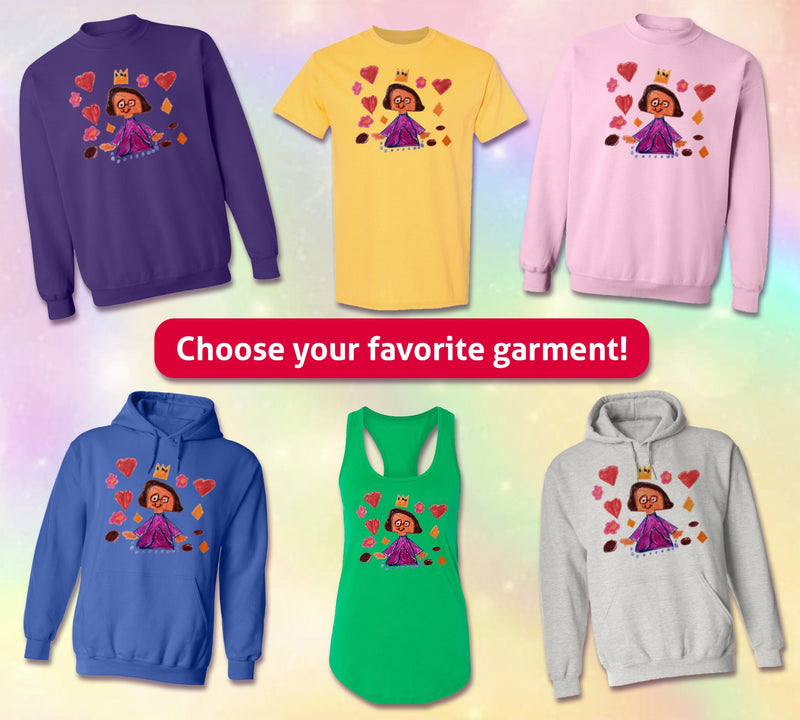 Customizable Children's Drawing Hoodie or Sweatshirt -Custom Designs