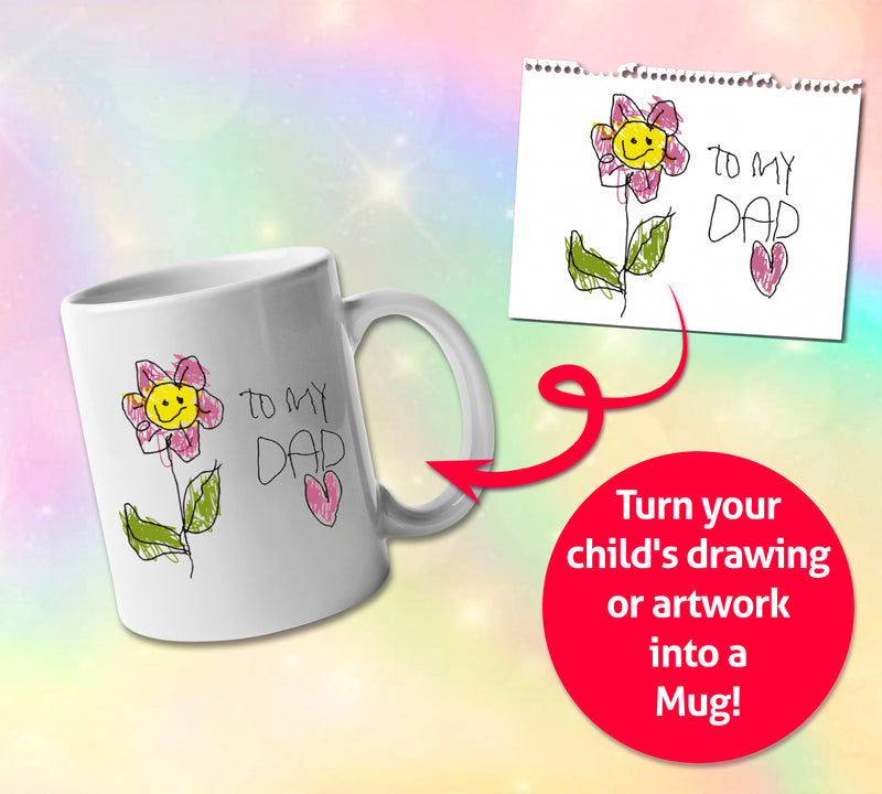 Customizable Children's Drawing Mug -Custom Designs