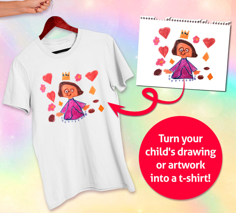 Customizable Children's Drawing Adult T-shirt -Custom Designs