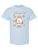 Almondog, Be Happy! Tee Women's -Electural Designs
