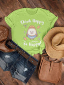 Almondog, Think Happy Tee Women's -Electural Designs