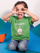 Almondog Be Happy! Tee Toddler's -Electural Designs