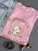 Almondog Happiness Is Being Loved! Tee Women's -Electural Designs