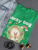 Almondog Lucky Dog Happy Dog Tee Women's -Electural Designs