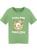 Almondog Lucky Dog Happy Dog! Tee Toddler's -Electural Designs