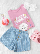 Easter Egghunt Lucy And Julie Tee Toddler's -Electural Designs