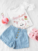 Lucy And Julie Happy Easter! Tee Toddler's -Electural Designs