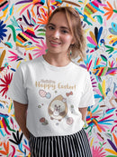 Almondog. Happy Easter! Tee Women's -Electural Designs