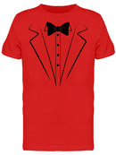 Printed Tuxedo Suit And Bow Tie Men T-shirt