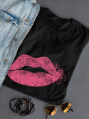 Kiss Lips Grunge Style Graphic Women T-shirt
